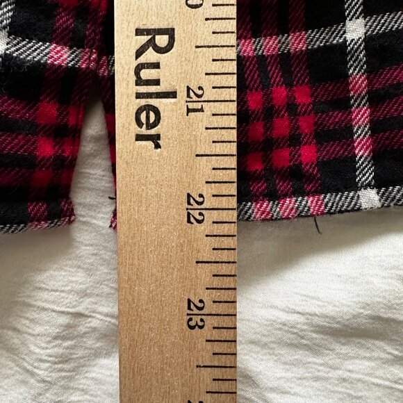 Riders By Lee Women's Red & Black Plaid Button-Up Shirt Size L - Picture 8 of 10